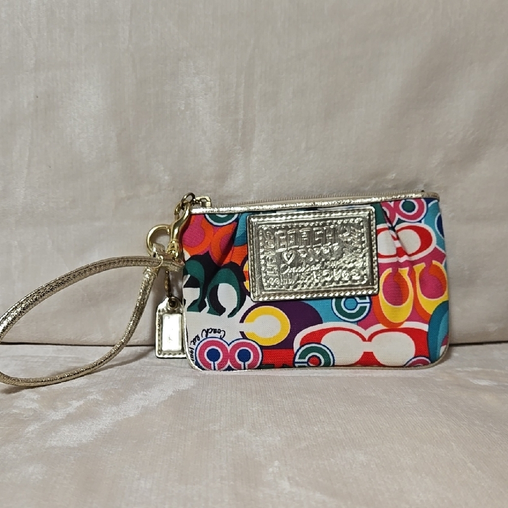 Colorful Coach Wristlet